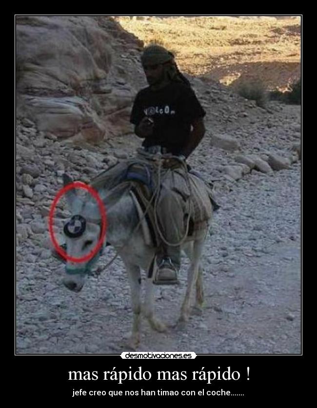 mas rápido mas rápido ! - jefe creo que nos han timao con el coche.......