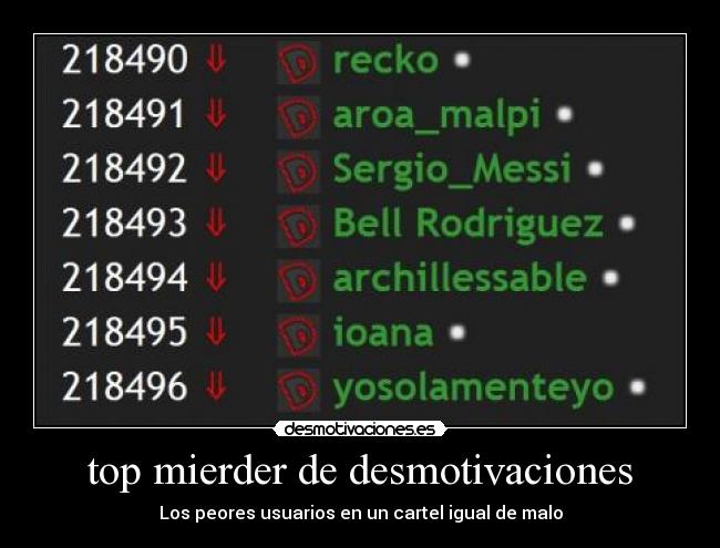 top mierder de desmotivaciones - 