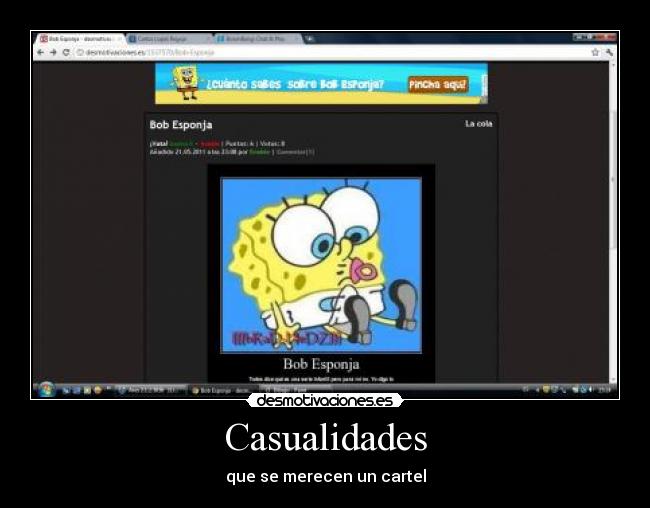 carteles bob esponja desmotivaciones