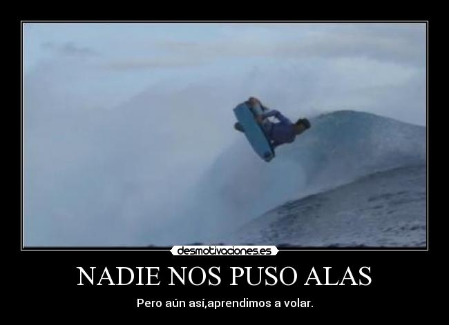 NADIE NOS PUSO ALAS -