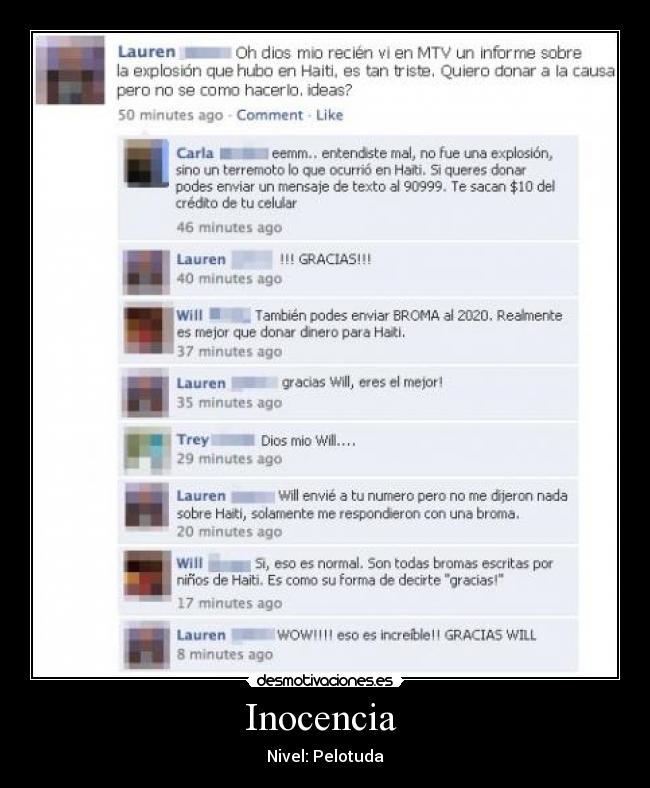 Inocencia - Nivel: Pelotuda