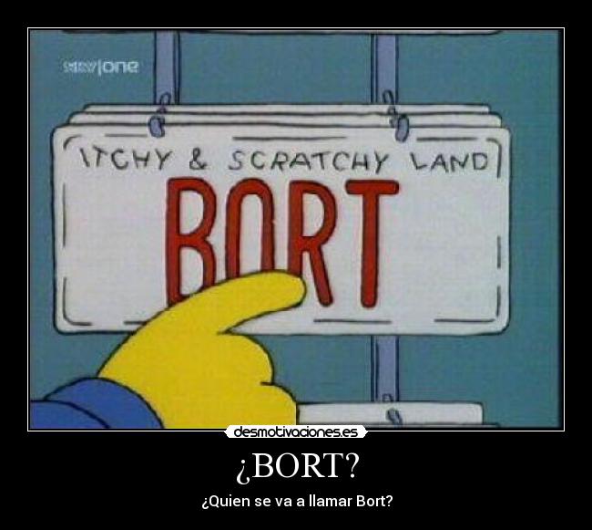 ¿BORT? - ¿Quien se va a llamar Bort?
