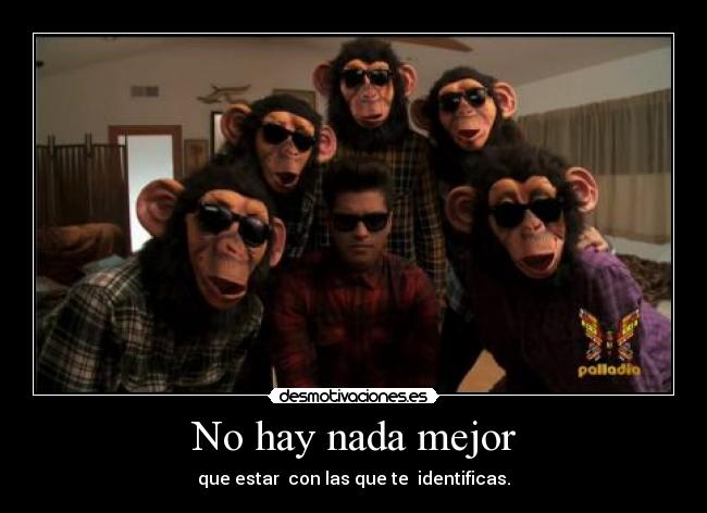 No hay nada mejor - que estar  con las que te  identificas.