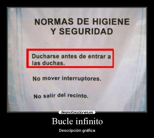 Bucle infinito - Descripción gráfica