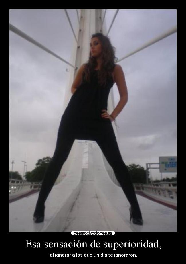 Esa sensación de superioridad, - al ignorar a los que un día te ignoraron.