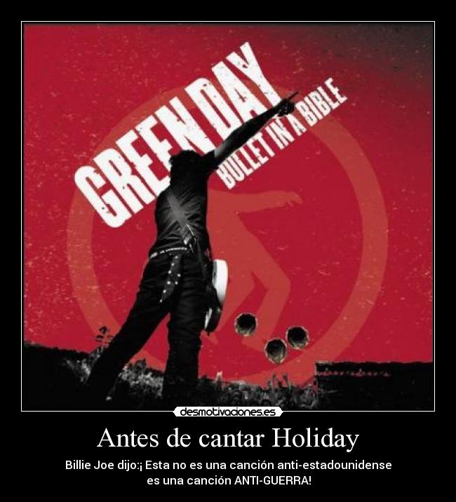 Antes de cantar Holiday - 