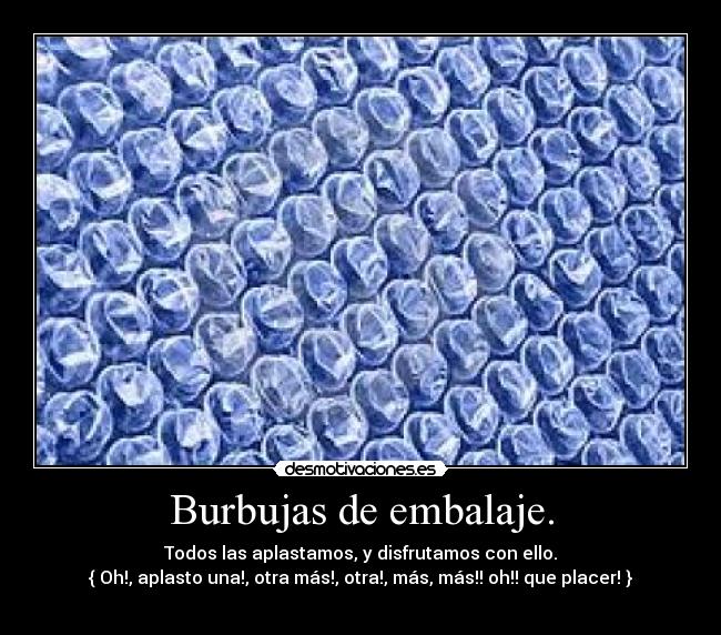 Burbujas de embalaje. -