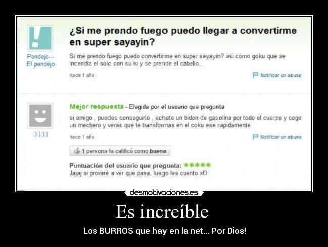 Es increíble - Los BURROS que hay en la net... Por Dios!