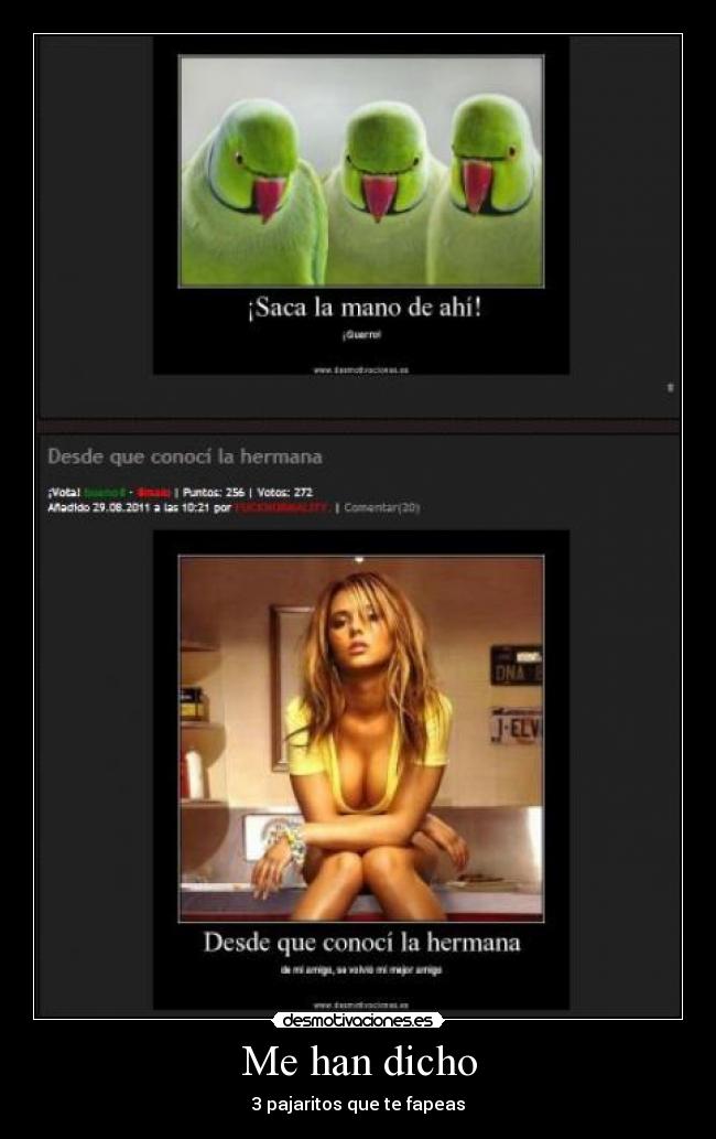 Me han dicho - 3 pajaritos que te fapeas