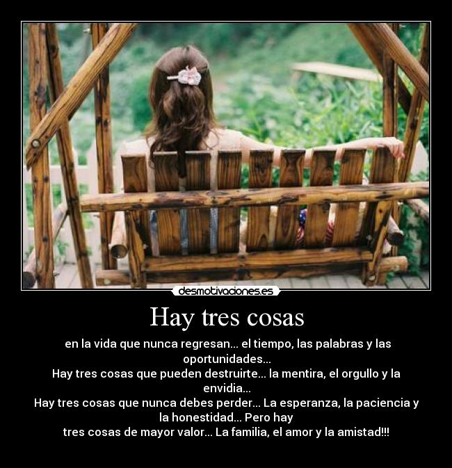 Hay tres cosas -