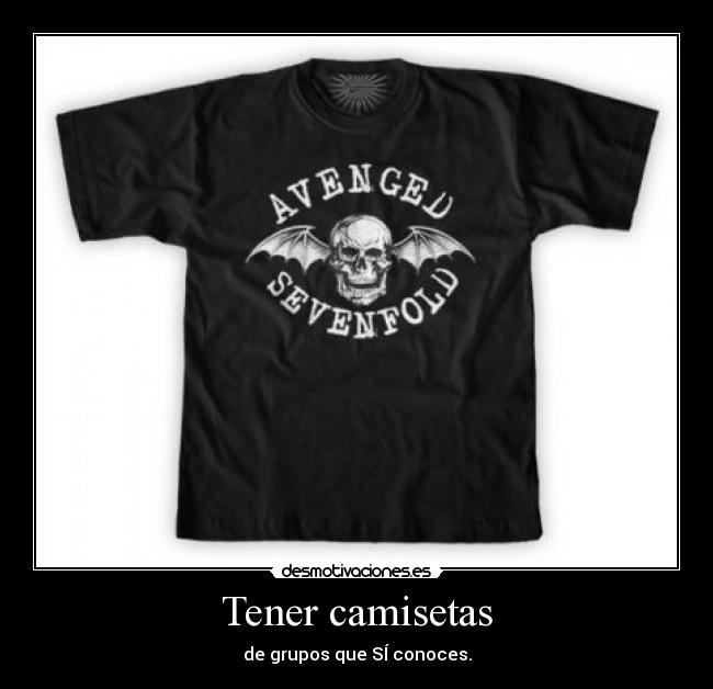 Tener camisetas -