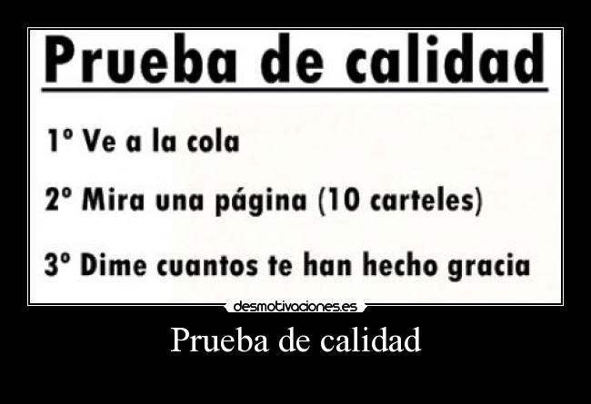 Prueba de calidad -