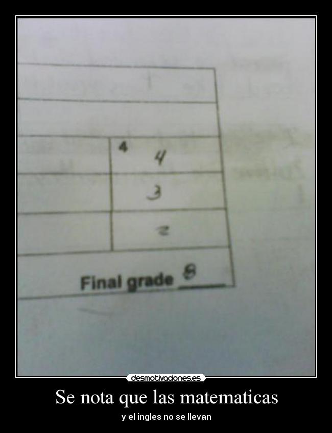 carteles matematicas ingles desmotivaciones