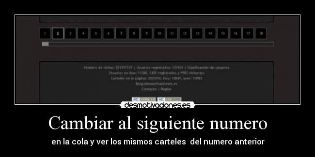 Cambiar al siguiente numero - en la cola y ver los mismos carteles del numero anterior