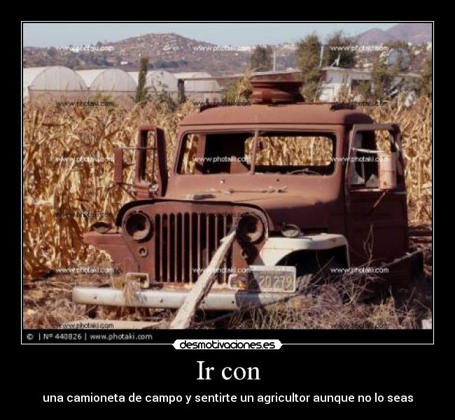 Ir con - una camioneta de campo y sentirte un agricultor aunque no lo seas