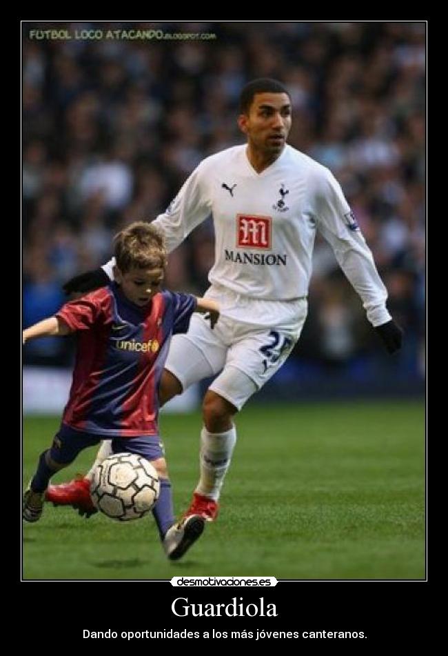 Guardiola - Dando oportunidades a los más jóvenes canteranos.
