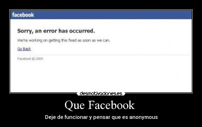 Que Facebook -