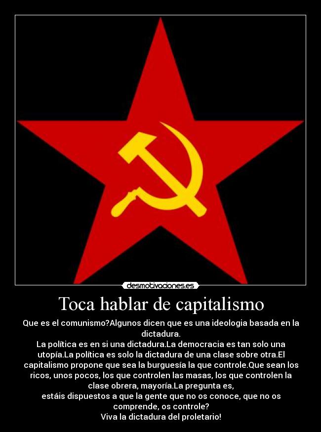 Toca hablar de capitalismo -