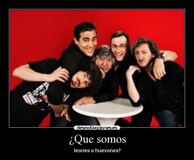 ¿Que somos - leones o huevones?