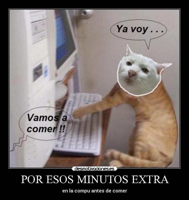 POR ESOS MINUTOS EXTRA - en la compu antes de comer