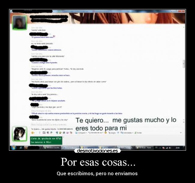 Por esas cosas... - Que escribimos, pero no enviamos 