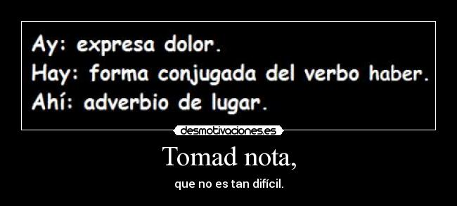 Tomad nota, - 