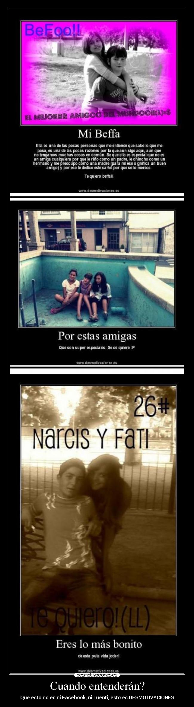 Cuando entenderán? - Que esto no es ni Facebook, ni Tuenti, esto es DESMOTIVACIONES