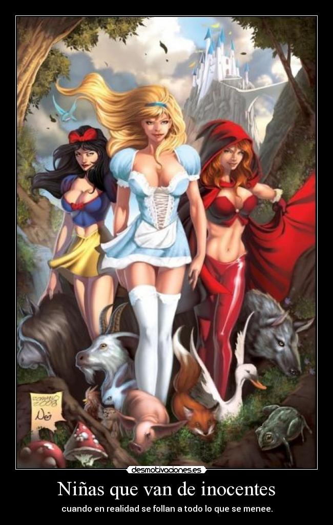 Niñas que van de inocentes - cuando en realidad se follan a todo lo que se menee.