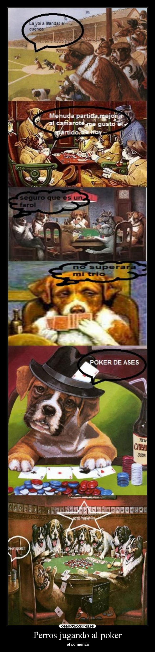 Perros jugando al poker -