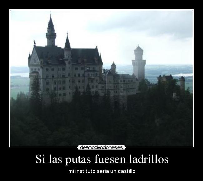Si las putas fuesen ladrillos - mi instituto seria un castillo