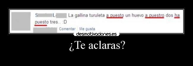¿Te aclaras? - 