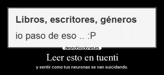 Leer esto en tuenti -