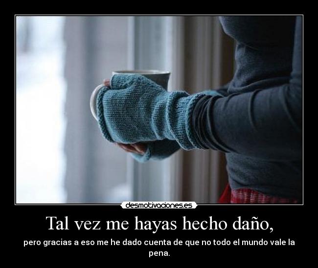 Tal vez me hayas hecho daño, - 