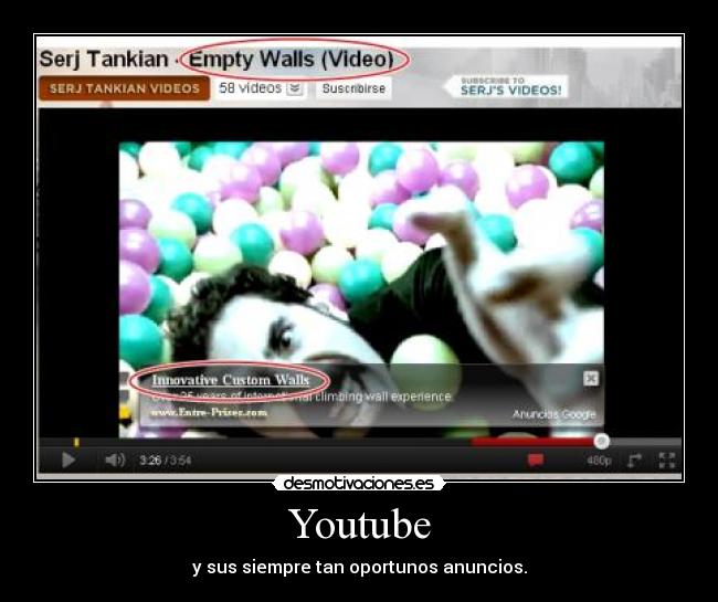 carteles empty walls ser tankian youtube oportunos anuncios desmotivaciones