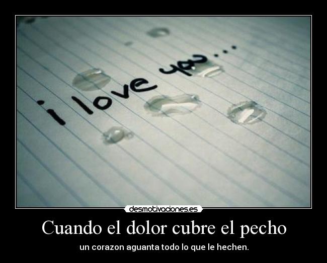 Cuando el dolor cubre el pecho -