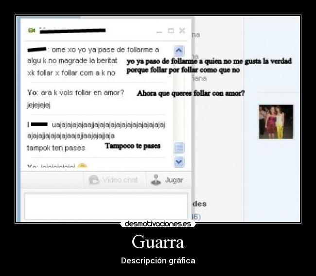 Guarra - Descripción gráfica