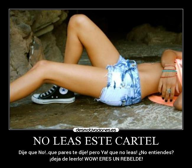NO LEAS ESTE CARTEL -