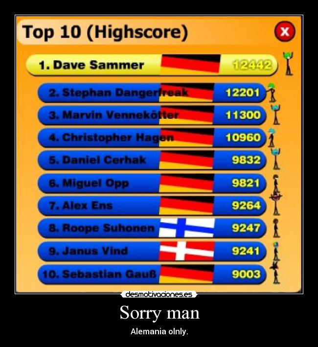 Sorry man - Alemania olnly.