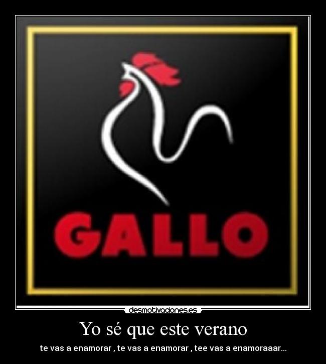 Yo sé que este verano - te vas a enamorar , te vas a enamorar , tee vas a enamoraaar...