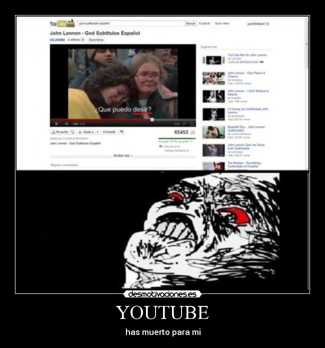 YOUTUBE - has muerto para mi
