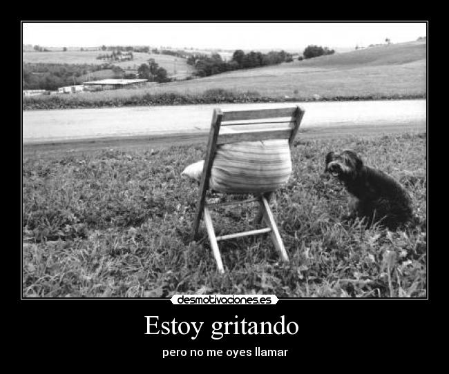 Estoy gritando - pero no me oyes llamar