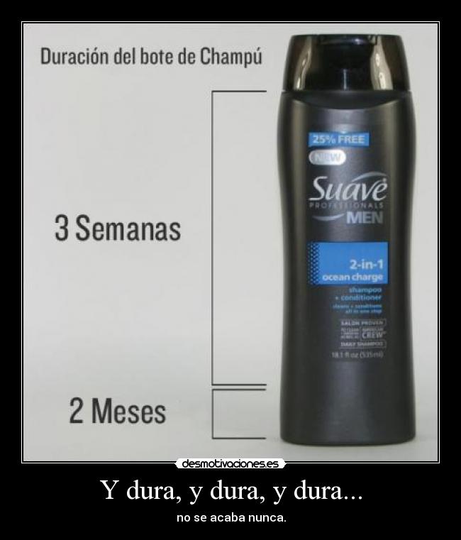 Y dura, y dura, y dura... - no se acaba nunca.