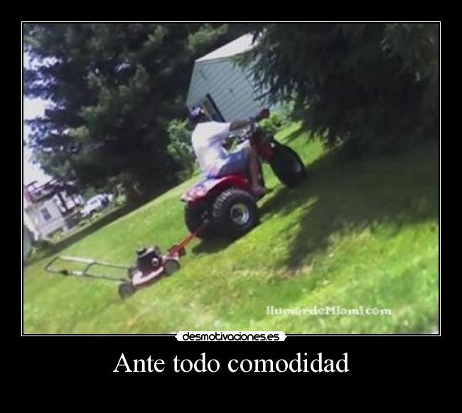 Ante todo comodidad -