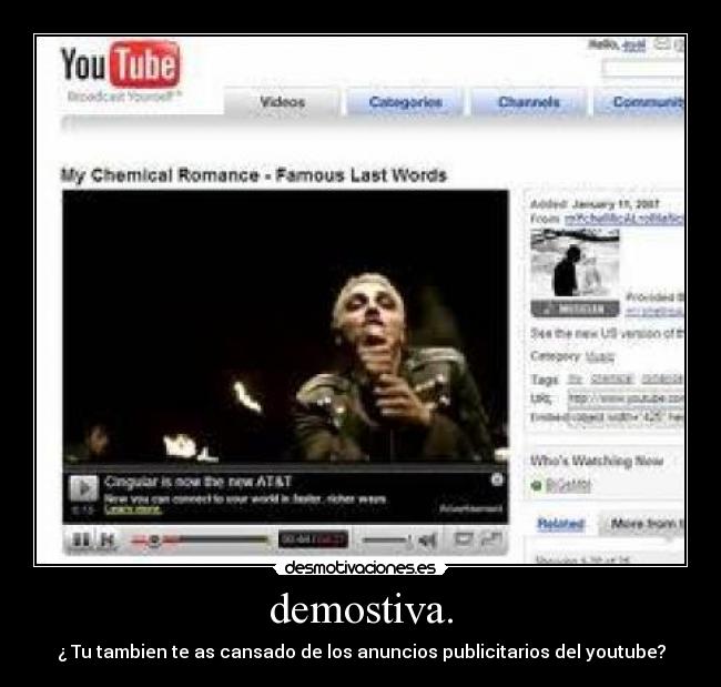 demostiva. - ¿ Tu tambien te as cansado de los anuncios publicitarios del youtube?