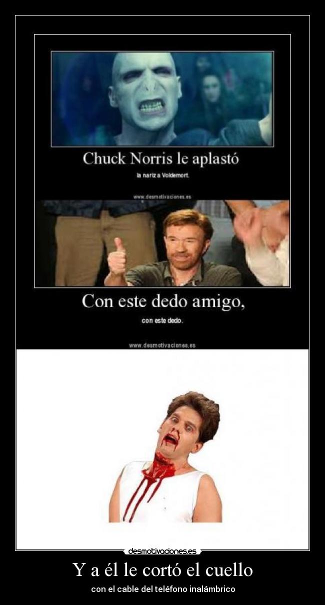 carteles telefono inalambrico chuck norris desmotivaciones