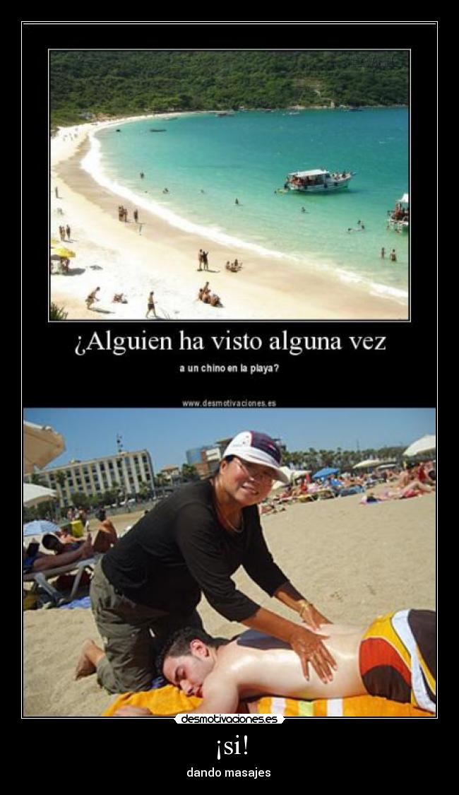 ¡si! - dando masajes
