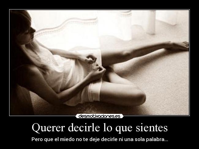 Querer decirle lo que sientes - 