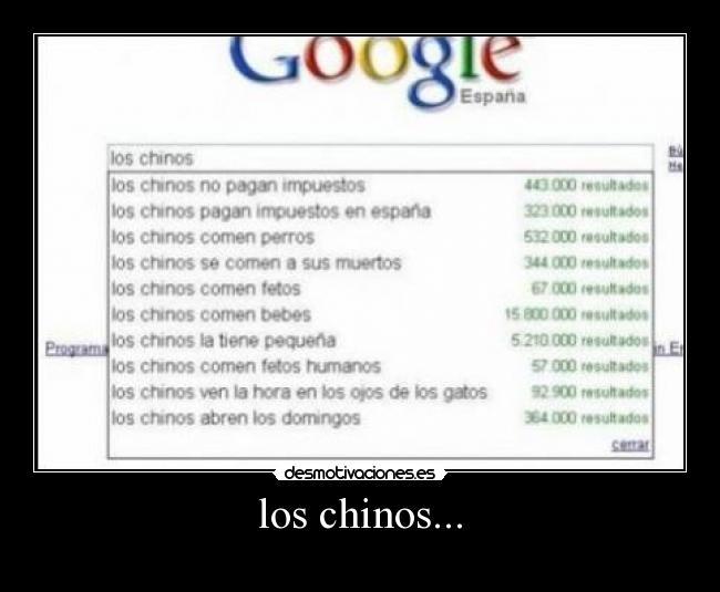 los chinos... -