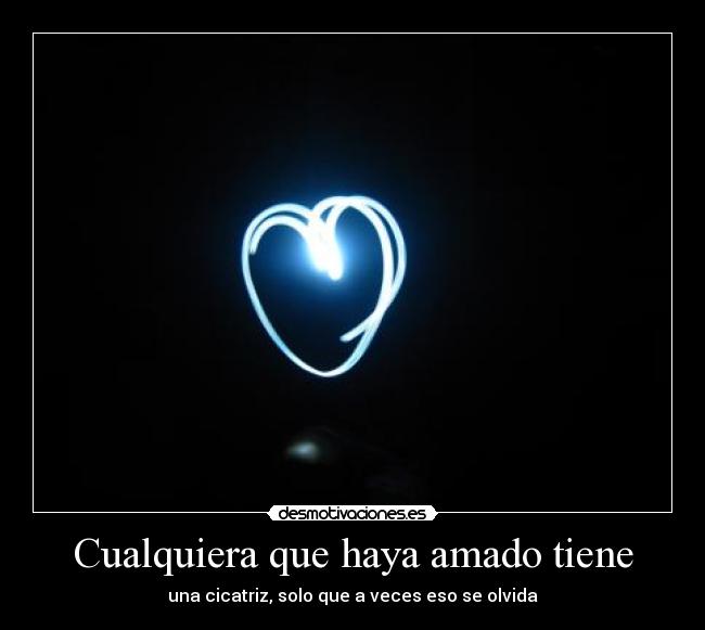carteles cualquiera que haya amado tiene una cicatriz desmotivaciones
