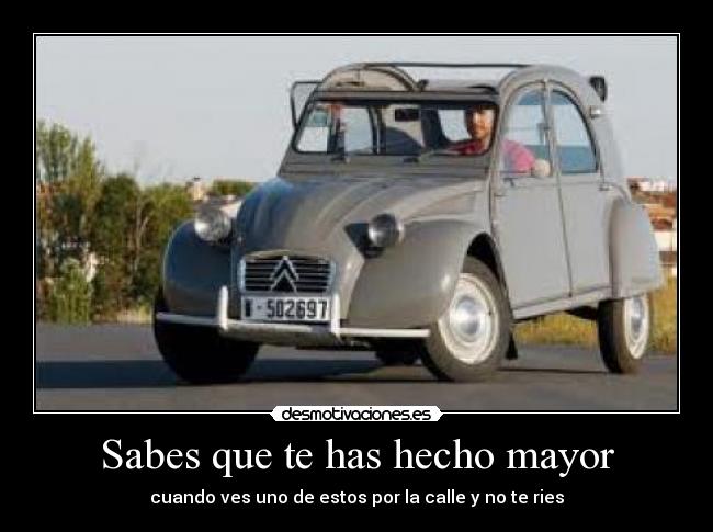 Sabes que te has hecho mayor -